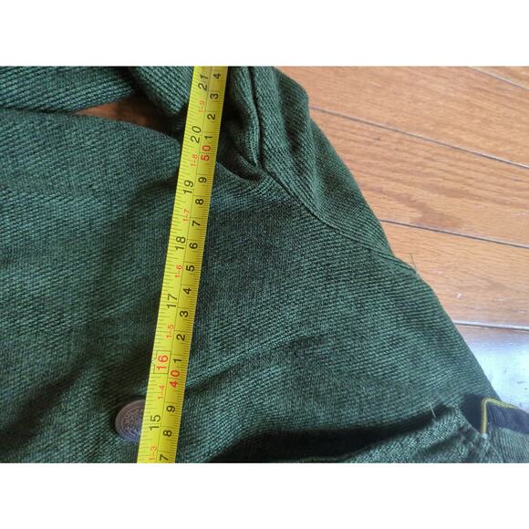 FREE PEOPLE Olive Green Military Double Breasted Button Blazer Size M - Picture 7 of 8